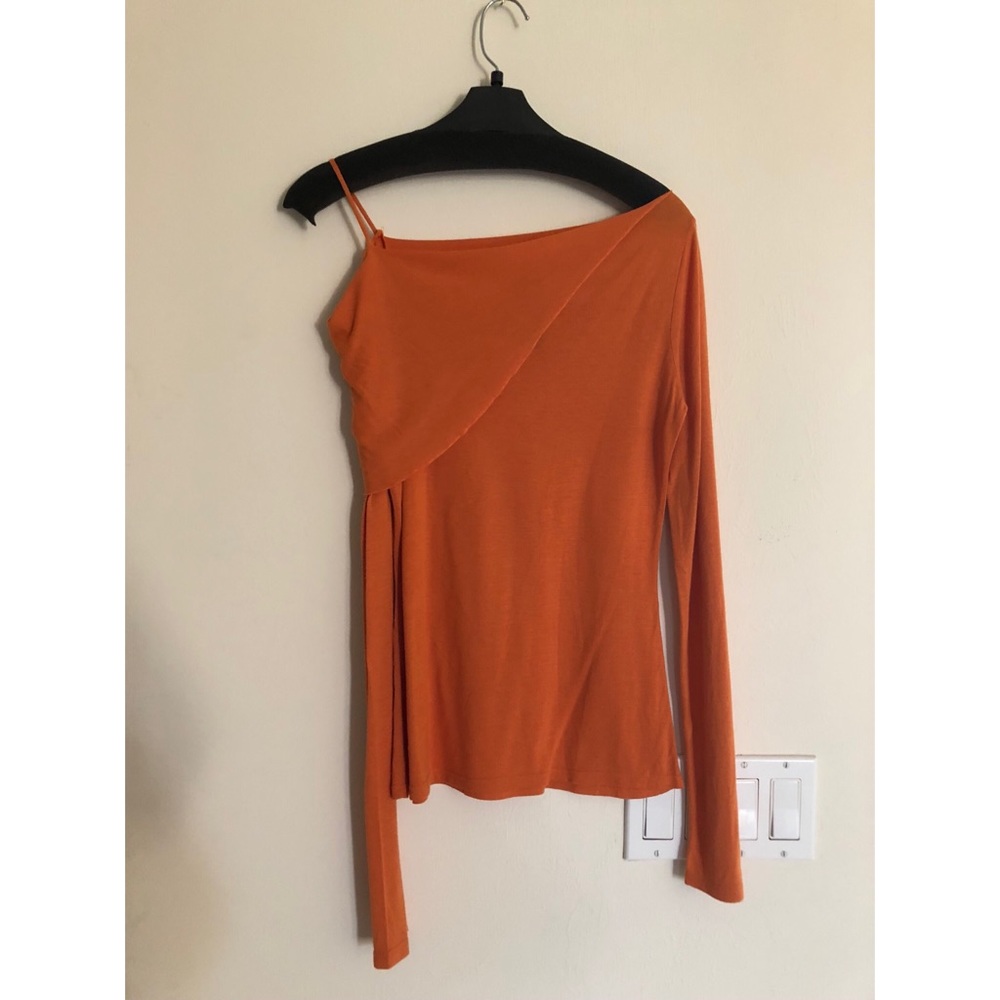 Orange long sleeve shirt